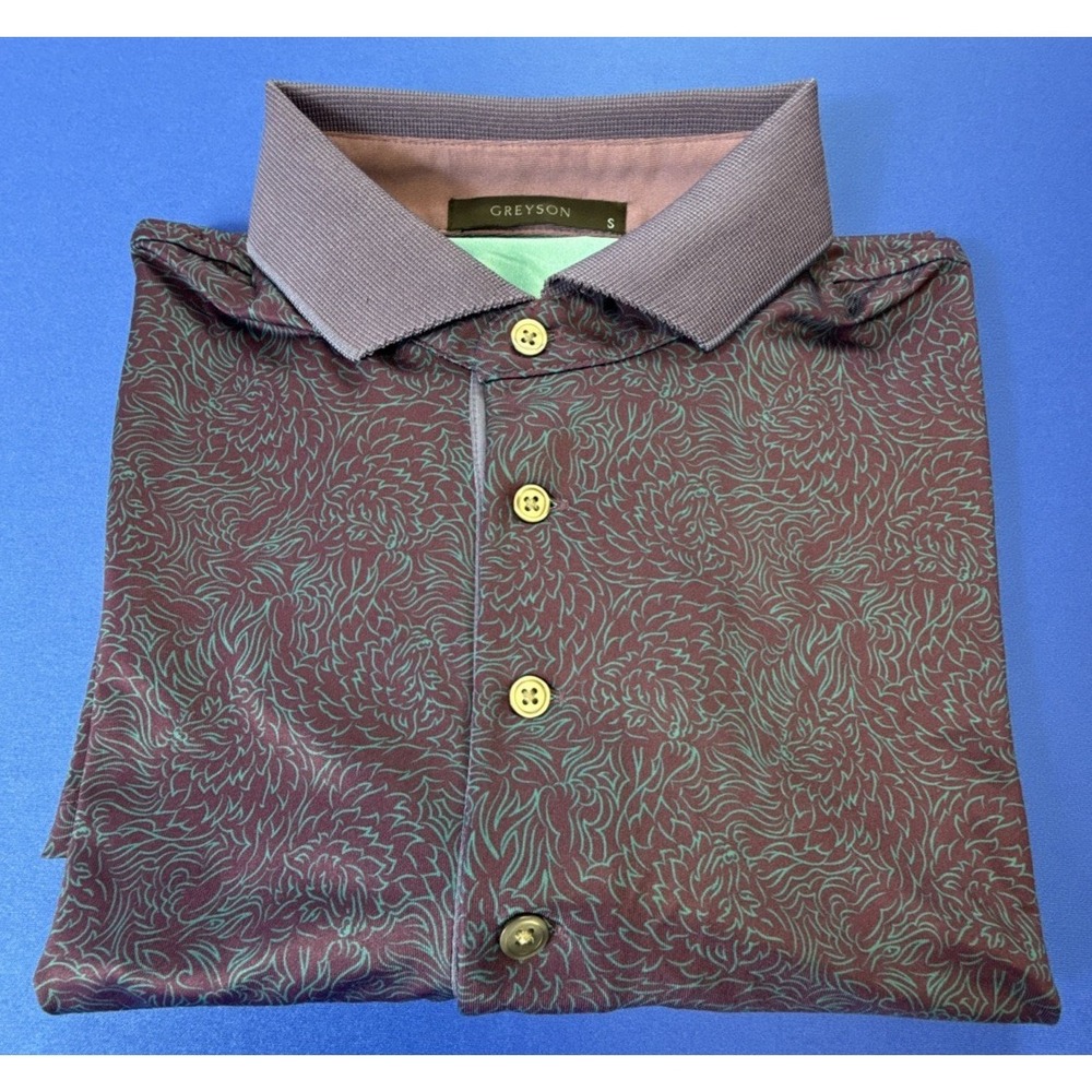 Greyson Den of Thieves Short Sleeve Polo Shirts Men Small Wicking‎ Stretch